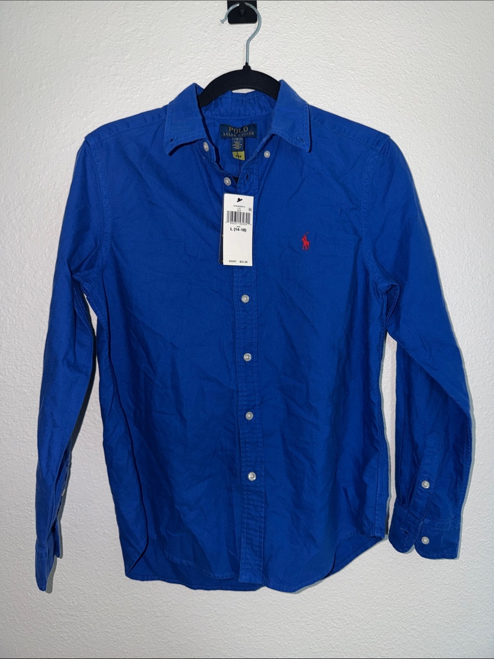 Polo by Ralph Lauren Boys Button-Down Shirt in Royal Blue with Red Pony
